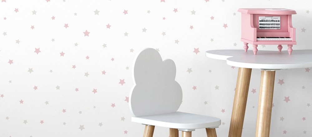 NAP457 | Carte da parati cameretta con stelline